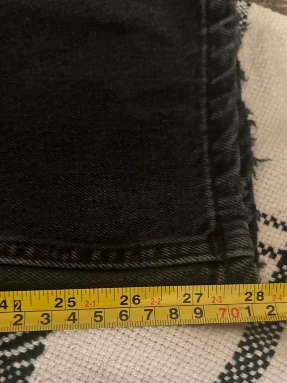 Re/Done size 27 High-Rise Straight Leg Jeans in Washed Black - Picture 7 of 7
